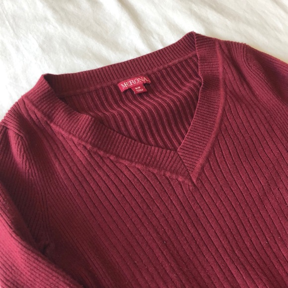 Burgundy sweater shirt - Picture 3 of 3